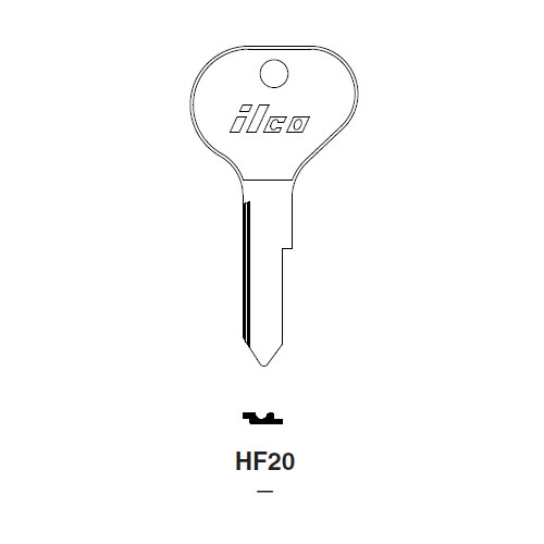 Ilco HF20 uncut key blank for BMW