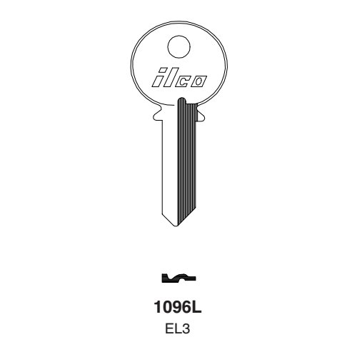 Ilco 1096L uncut key blank for Elgin