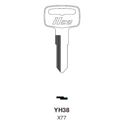 Ilco X77 uncut key blank for Yamaha