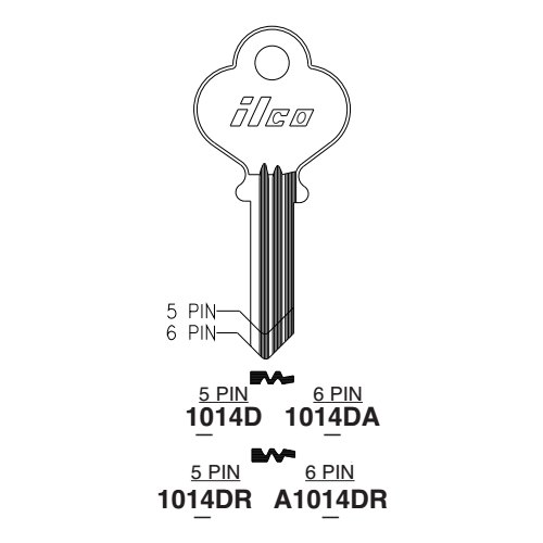 Ilco 1014DR uncut key blank for Eagle Lock