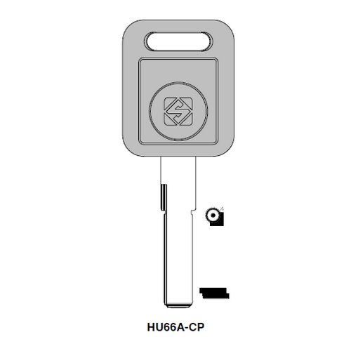 Ilco HU66A-CP uncut key blank