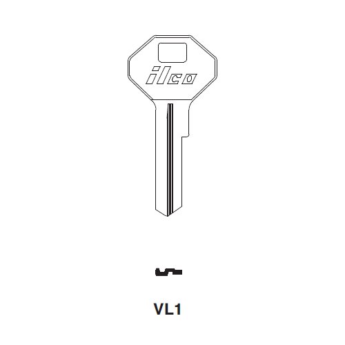 Ilco VL1 uncut key blank for Volvo