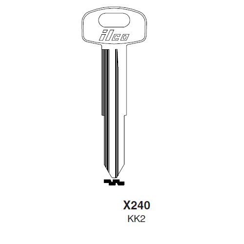 Ilco X240 uncut key blank for Kawasaki