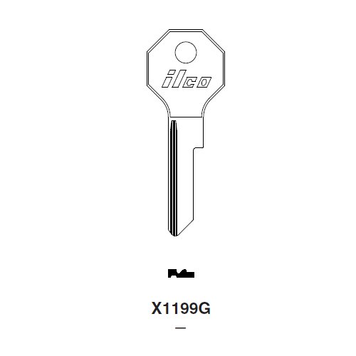 Ilco X1199G uncut key blank for Chrysler