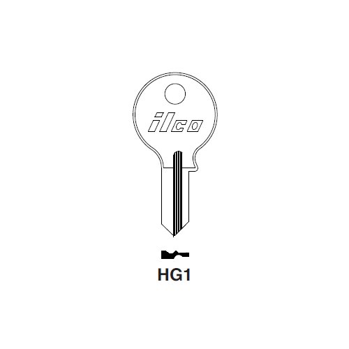 Ilco HG1 uncut key blank for Hugin