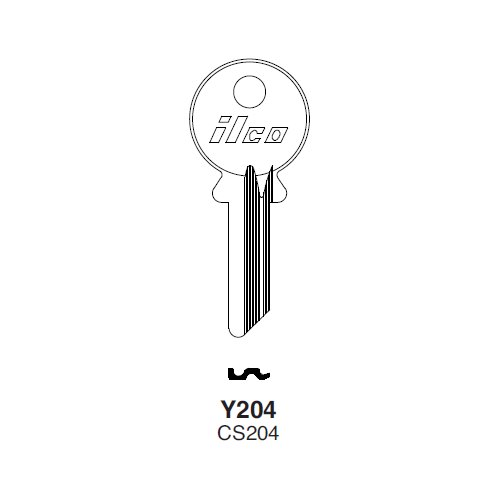 Ilco Y204 uncut key blank for Yale