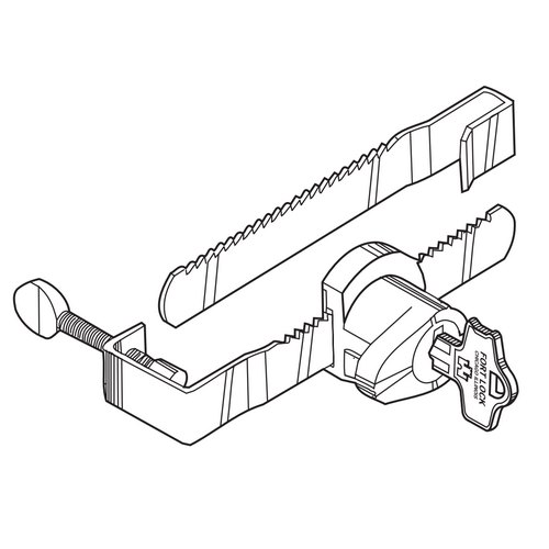 Fort MFWSG2900 Showcase Lock for Wood or Glass Double Sided Key - Keyed Alike to 3012 - MFWSG29000-3012