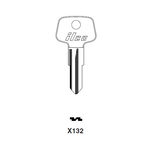 Ilco X132 uncut key blank for VW