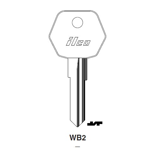 Ilco WB2 uncut key blank for Stratec (B&S), Jaguar