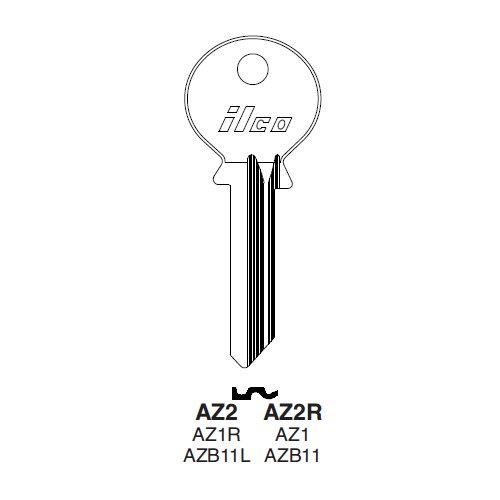 Ilco AZ2 uncut key blank for Azbe