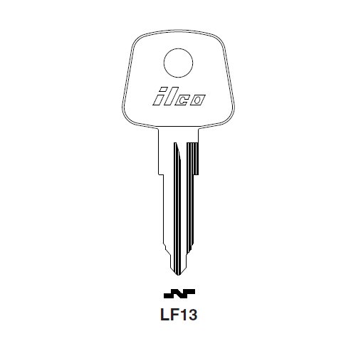 Ilco LF13 uncut key blank for British Leyland