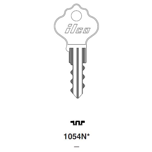Ilco 1054N uncut key blank for Ilco