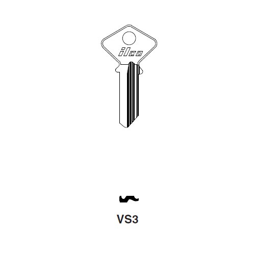 Ilco VS3 uncut key blank for Vespa