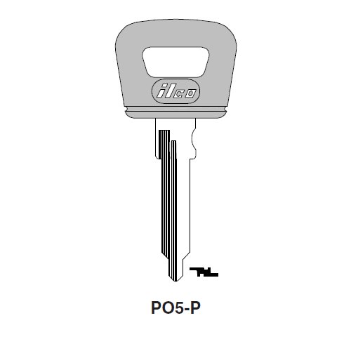 Ilco PO5-P uncut key blank