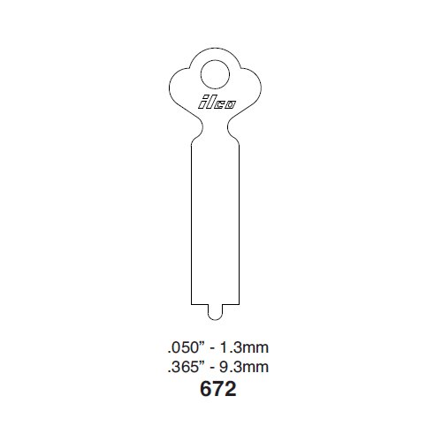 Ilco 672 uncut key blank for Eagle