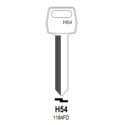 Taylor by Ilco H54 uncut key blank for Ford, Mazda