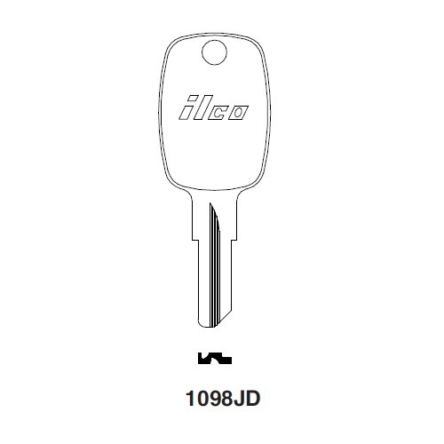 Ilco 1098JD uncut key blank for Hyundai, John Deere, Yard Tractor
