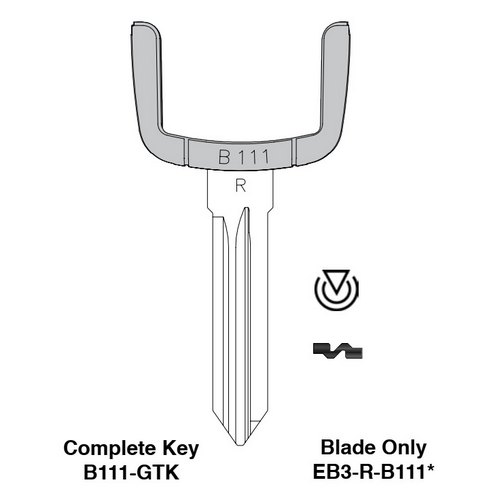 Ilco EB3-R-B111 GM Electronic Key Blade Only