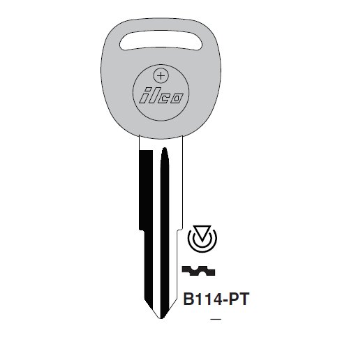 Ilco B114-PT uncut key blank