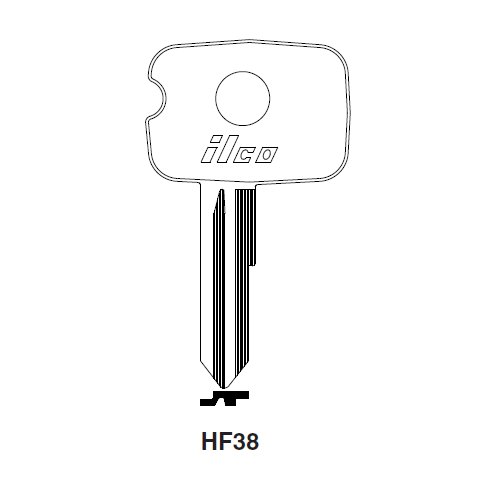 Ilco HF38 uncut key blank for Opel
