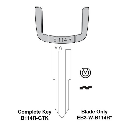 Ilco EB3-W-B114R GM Electronic Key Blade Only