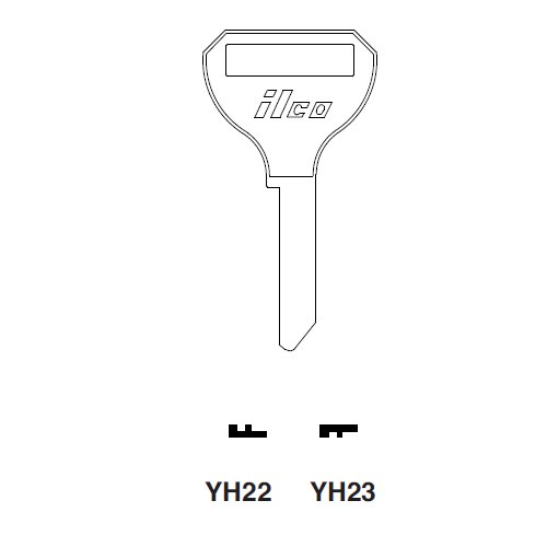 Ilco YH23 uncut key blank for Yamaha