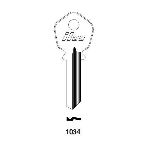 Ilco 1034 uncut key blank for Peterboro