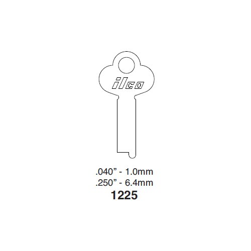 Ilco 1225 uncut key blank for Yale