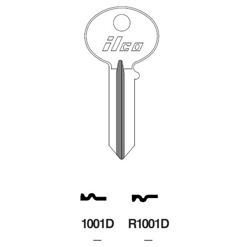 Ilco R1001D uncut key blank for CCL