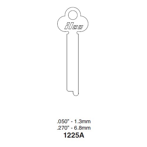 Ilco 1225A uncut key blank for Yale