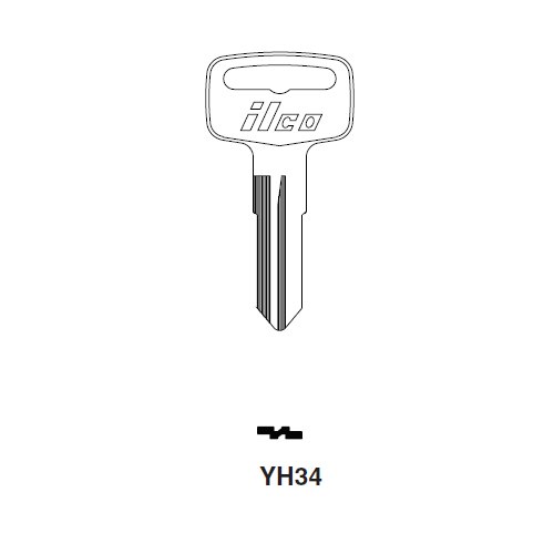 Ilco X74 uncut key blank for Yamaha