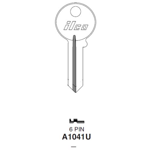 Ilco A1041U uncut key blank for American Lock