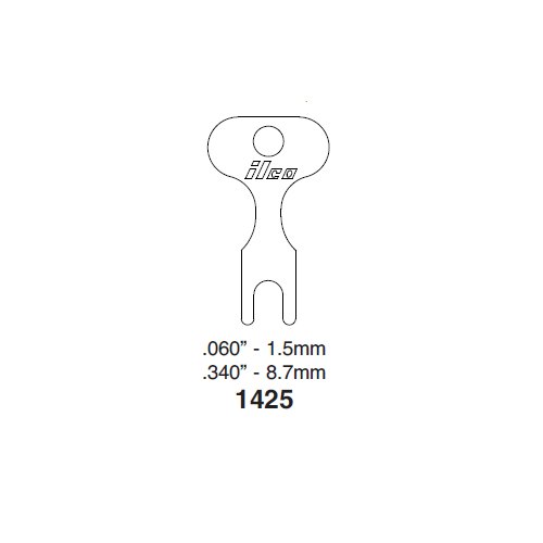 Ilco 1425 uncut key blank for Switch Key