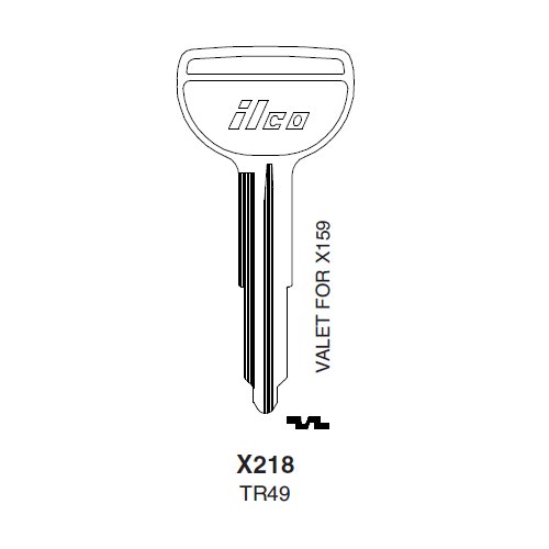Ilco X218 uncut key blank for Toyota