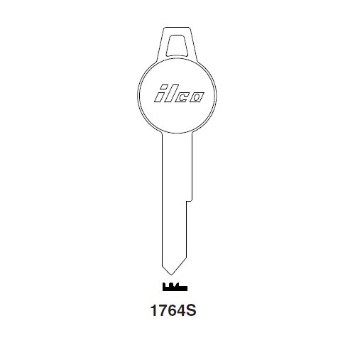 Ilco 1764S uncut key blank for Chrysler