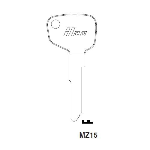 Ilco MZ15 uncut key blank for Mazda