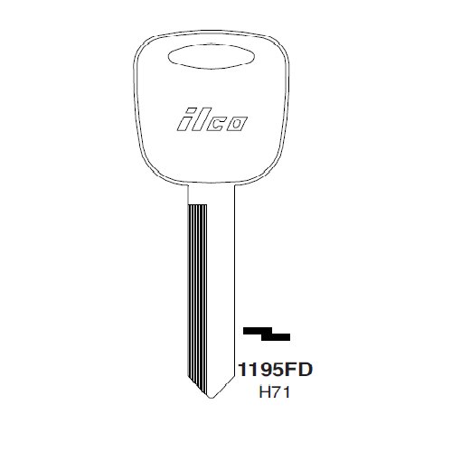Ilco 1195FD uncut key blank for Ford