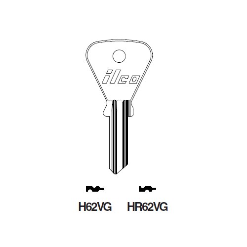Ilco HR62VG uncut key blank for Borguard, Mercedes Benz