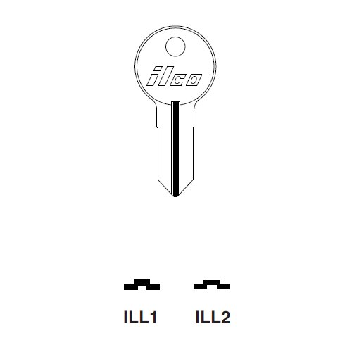 Ilco ILL1 uncut key blank for Illinois