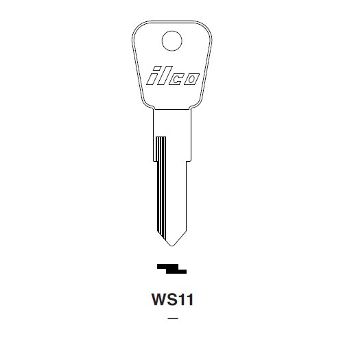 Ilco WS11 uncut key blank for Gas Cap Lock