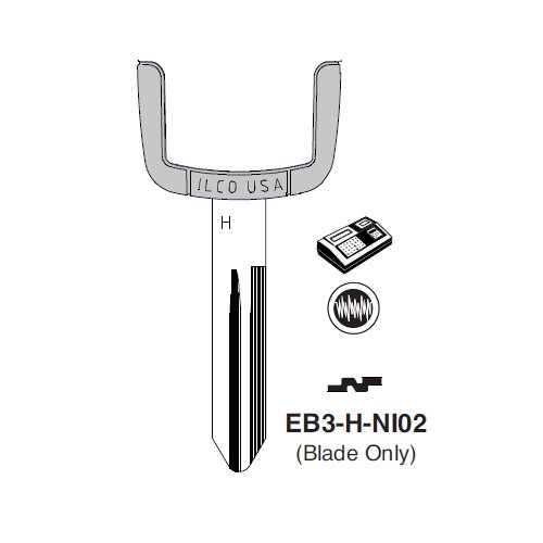 Ilco EB3-H-NIO2 Nissan, Infiniti Electronic Key Blade Only
