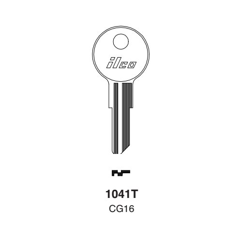 Ilco 1041TR uncut key blank for Chicago