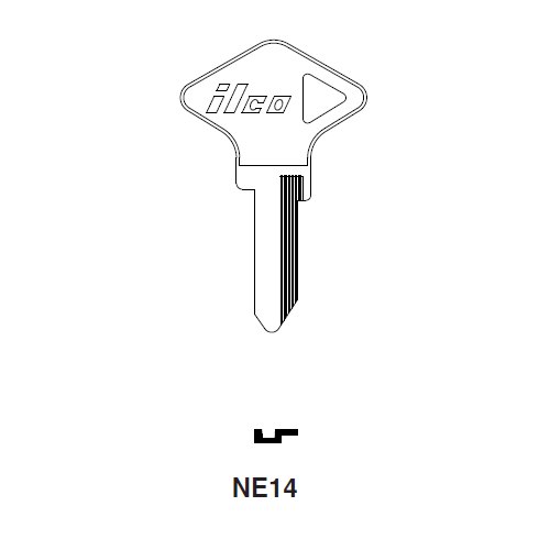 Ilco NE14 uncut key blank for Renault