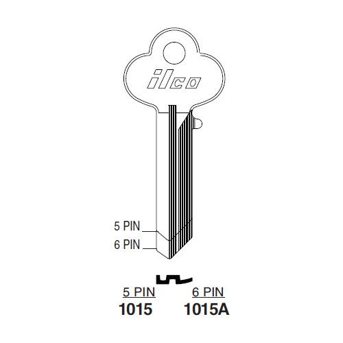 Ilco 1015A uncut key blank for Lockwood