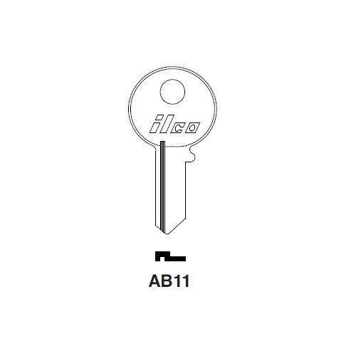 Ilco AB11 uncut key blank for Abus