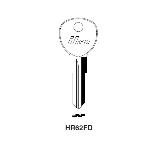 Ilco HR62FD uncut key blank for Ford International, VW
