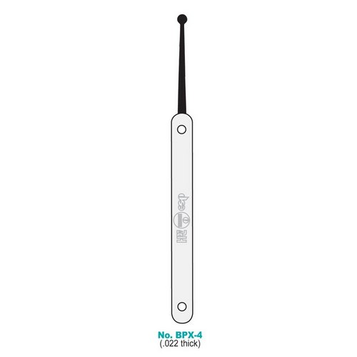 HPC Large Ball Spring Steel Pick With Stainless Steel Handle .022 Thick
