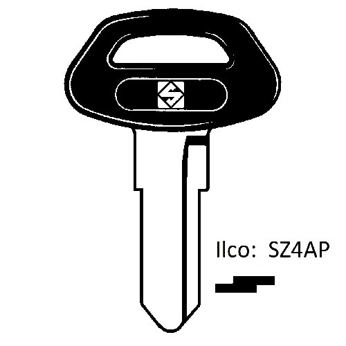 Ilco SZ4AP-SI uncut key blank