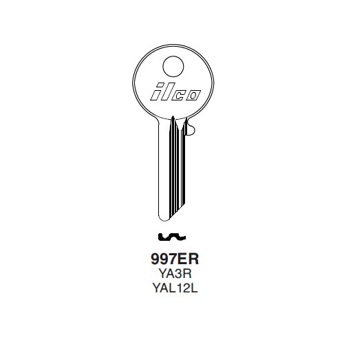 Ilco 997ER uncut key blank for Yale