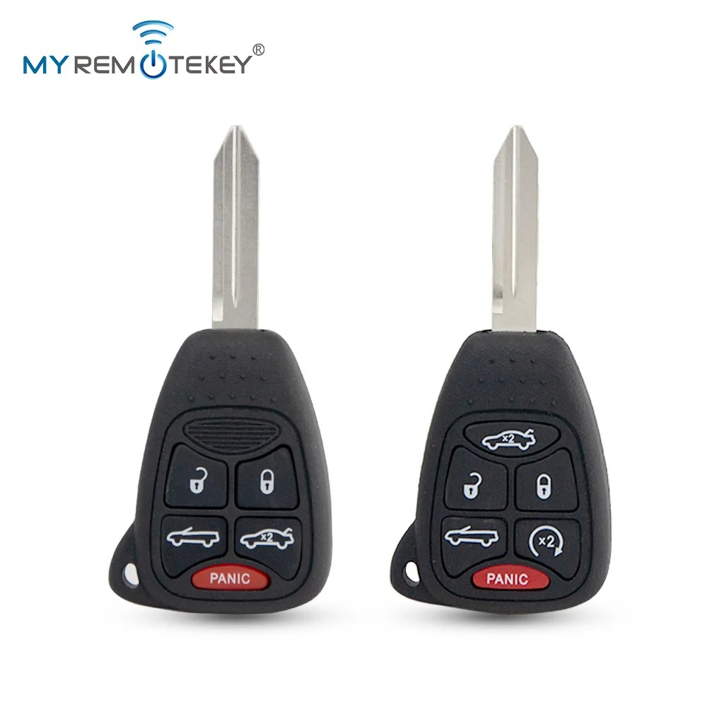 MYremotekey FCC OHT692427AA Remote Head Key Shell 5/6 Button for 2007-2014 Chrysler Sebring 200 Convertible PN 68291091AA